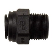 John Guest Speedfit PP011224E Black 3/8 OD X 1/2 NPTF Polypropylene Push-to-Connect Male Connector 10-Pack CA3