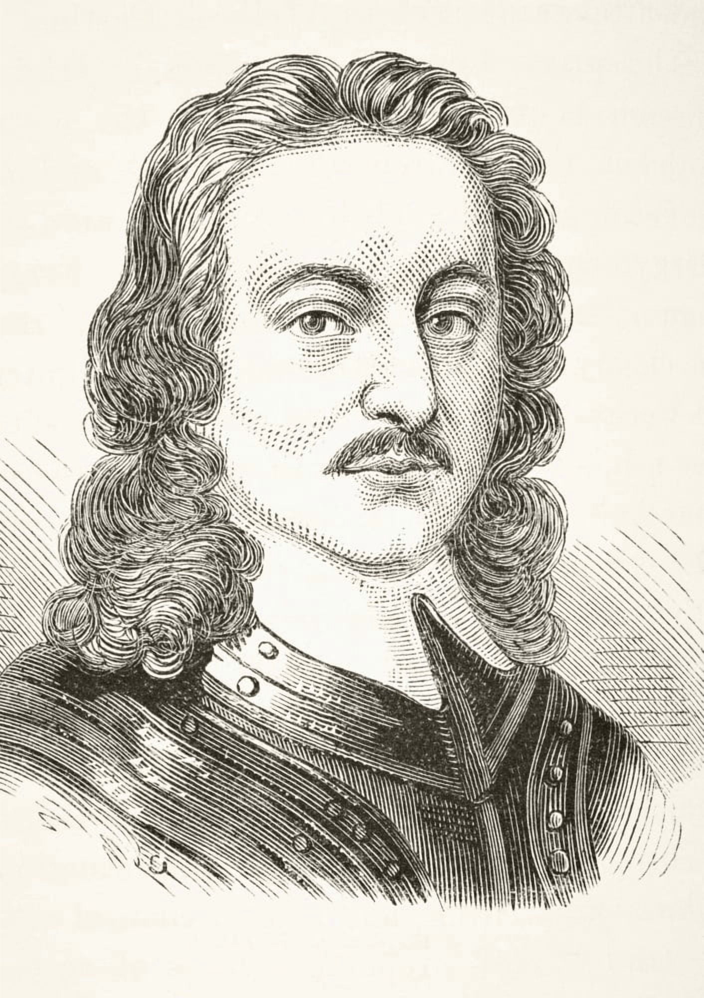 John Hampden 1594 To 1643 English Parliamentary Leader From The National And Domestic History Of England By William Aubrey Published London Circa 1890 Canvas Art - Ken Welsh Design Pics (24 x 34)