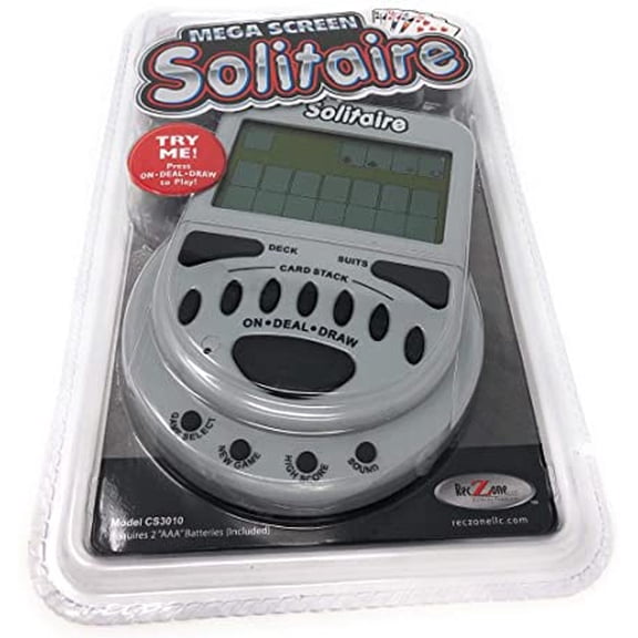 John Hansen Mega Screen Solitaire Handheld Electronic Video Game