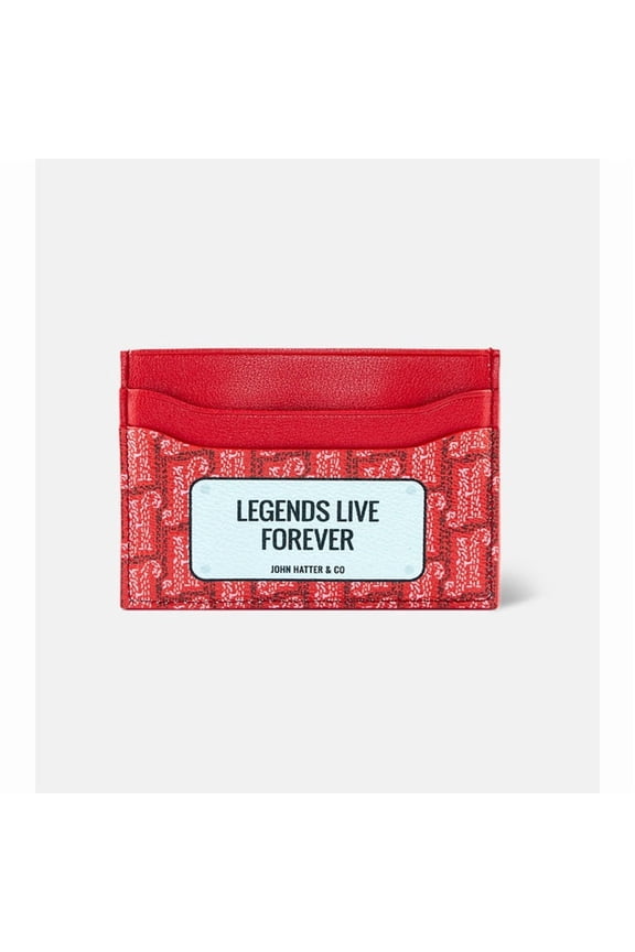 LEGENDS LIVE FOREVER Card Holder  Slim Minimalist Monochrome Leather Wallet for Men & Women, Premium Canvas & Cowhide Leather (4.13 x 2.95 In.)