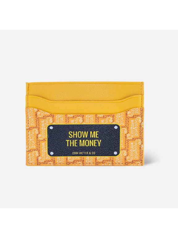 SHOW ME THE MONEY Card Holder Slim Minimalist Monochrome Leather Wallet for Men & Women, Premium Canvas & Cowhide Leather (4.13 x 2.95 In.)