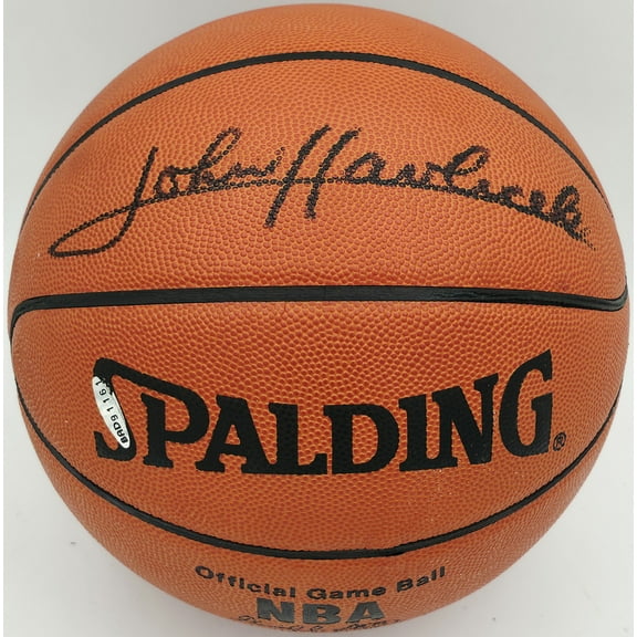 John Havlicek Autographed Spalding NBA Leather Game Basketball Boston Celtics UDA Holo & Beckett BAS QR #BS30428