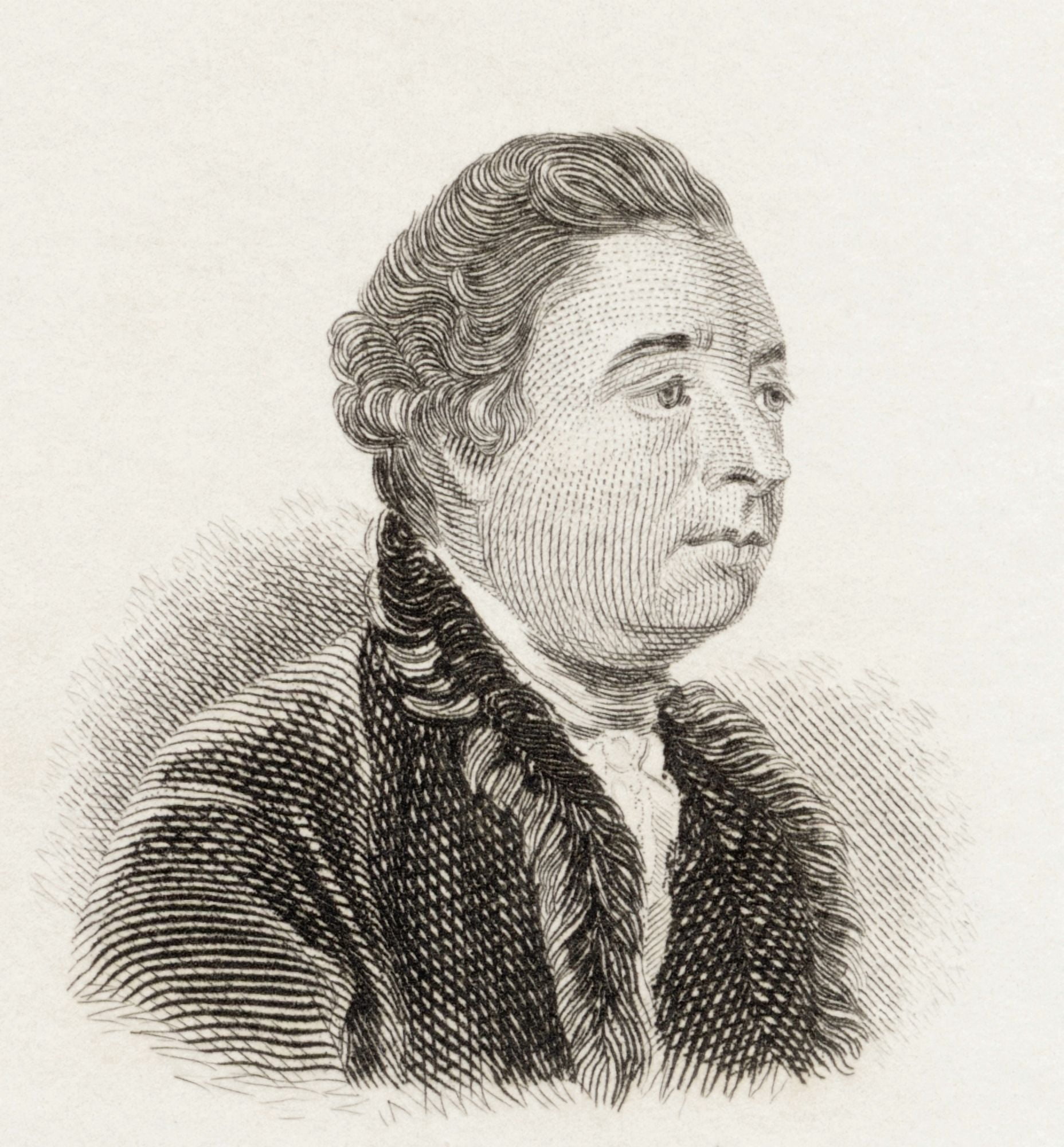 John Hawkesworth C 1715 To 1773 English Writer From Crabbs Historical Dictionary Published 1825 Canvas Art - Ken Welsh Design Pics (28 x 30)