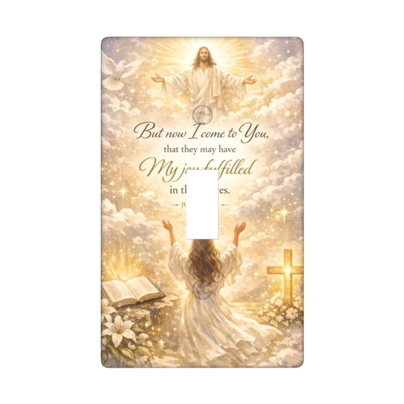 John Heaven Jesus Dove Single Toggle Light Switch Plate, 1 Gang Outlet Cover