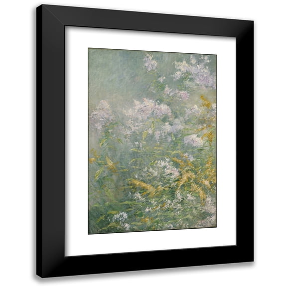 John Henry Twachtman 11x14 Black Modern Framed Museum Art Print Titled - Meadow Flowers (Golden Rod and Wild Aster)
