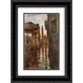 thumbnail image 1 of John Henry Twachtman 2x Matted 18x24 Black Ornate Framed Art Print 'The Campanile, Late Afternoon', 1 of 2