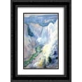 thumbnail image 1 of John Henry Twachtman 2x Matted 18x24 Black Ornate Framed Art Print 'Waterfall in Yellowstone', 1 of 2