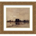 thumbnail image 1 of John Henry Twachtman 2x Matted 24x20 Gold Ornate Framed Art Print 'Etang (also known as The Pond)', 1 of 2