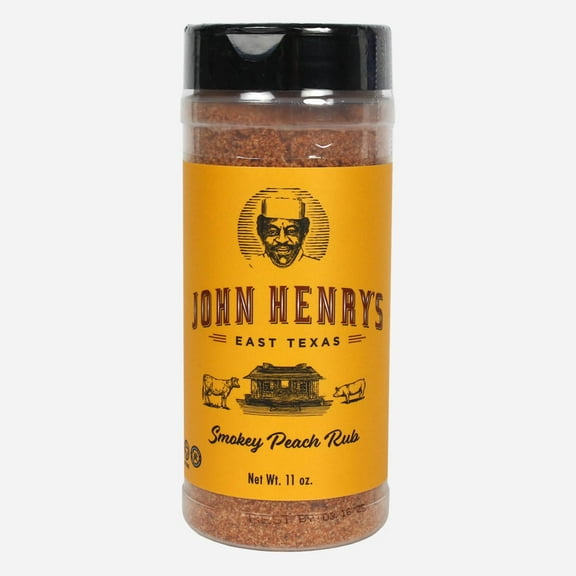John Henry's Smokey Peach Rub Gluten Free Brisket Chicken Fish Veggies 11 oz