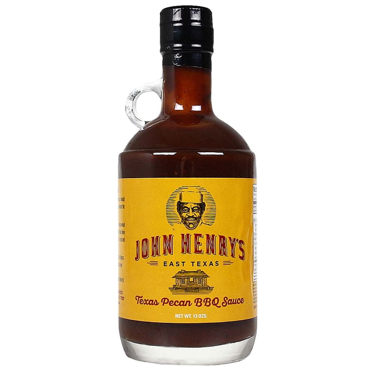 John Henry's Texas Pecan BBQ Sauce – 13 Oz Bottle, Gourmet Smoky Sweet Sauce