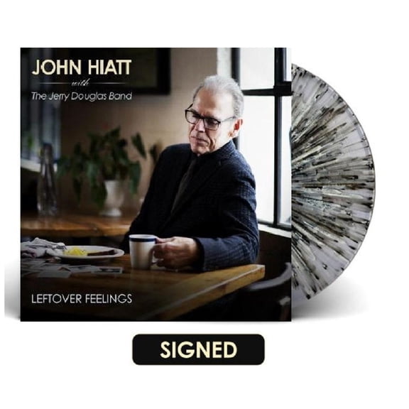 John Hiatt The Jerry Douglas Band Leftover Feelings Signed Black Splatter Vinyl