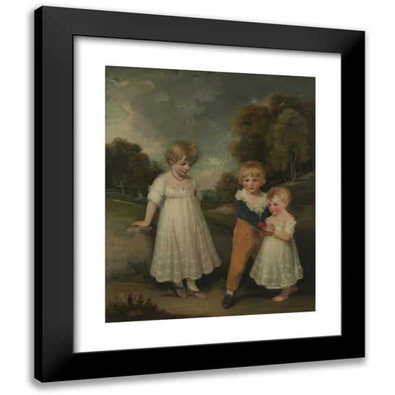 John Hoppner 12x14 Black Modern Framed Museum Art Print Titled - The Sackville Children (1796)