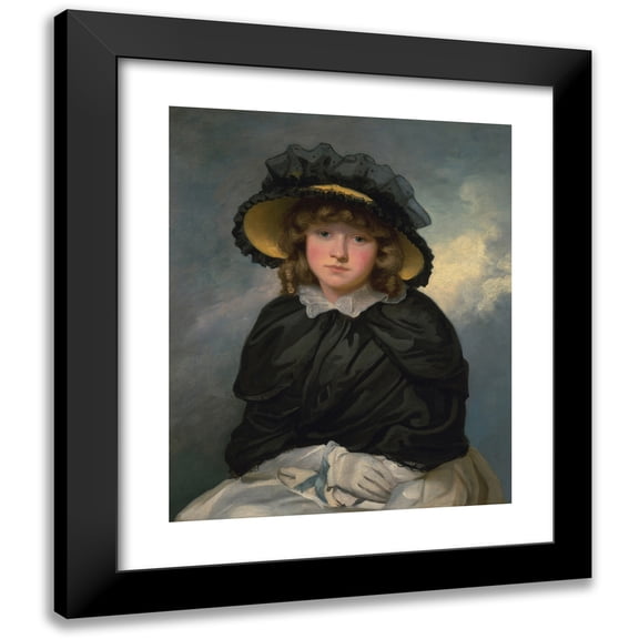 John Hoppner 20x24 Black Modern Framed Museum Art Print Titled - Cecilia (1782)