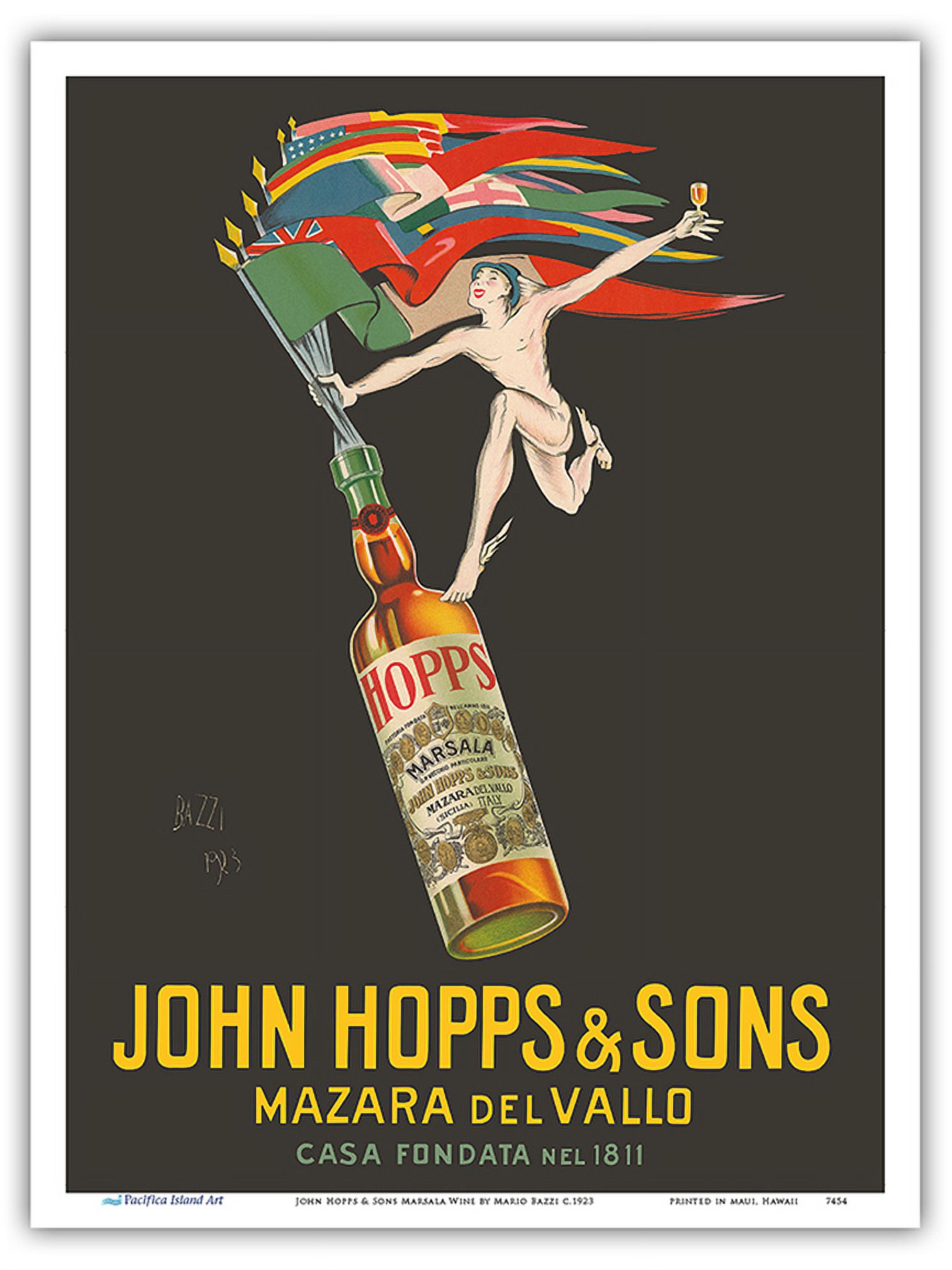 Poster Bazzi - Affiche Marsala John Hopps Mazzara Del Vallo - Occasion Avec Signes D'âge
