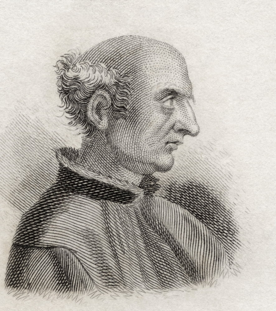 John Isaac Pontanus 1571 To 163940 Danish Historian And Physicist From Crabbes Historical Dictionary Published 1825 Canvas Art - Ken Welsh Design Pics (13 x 15)
