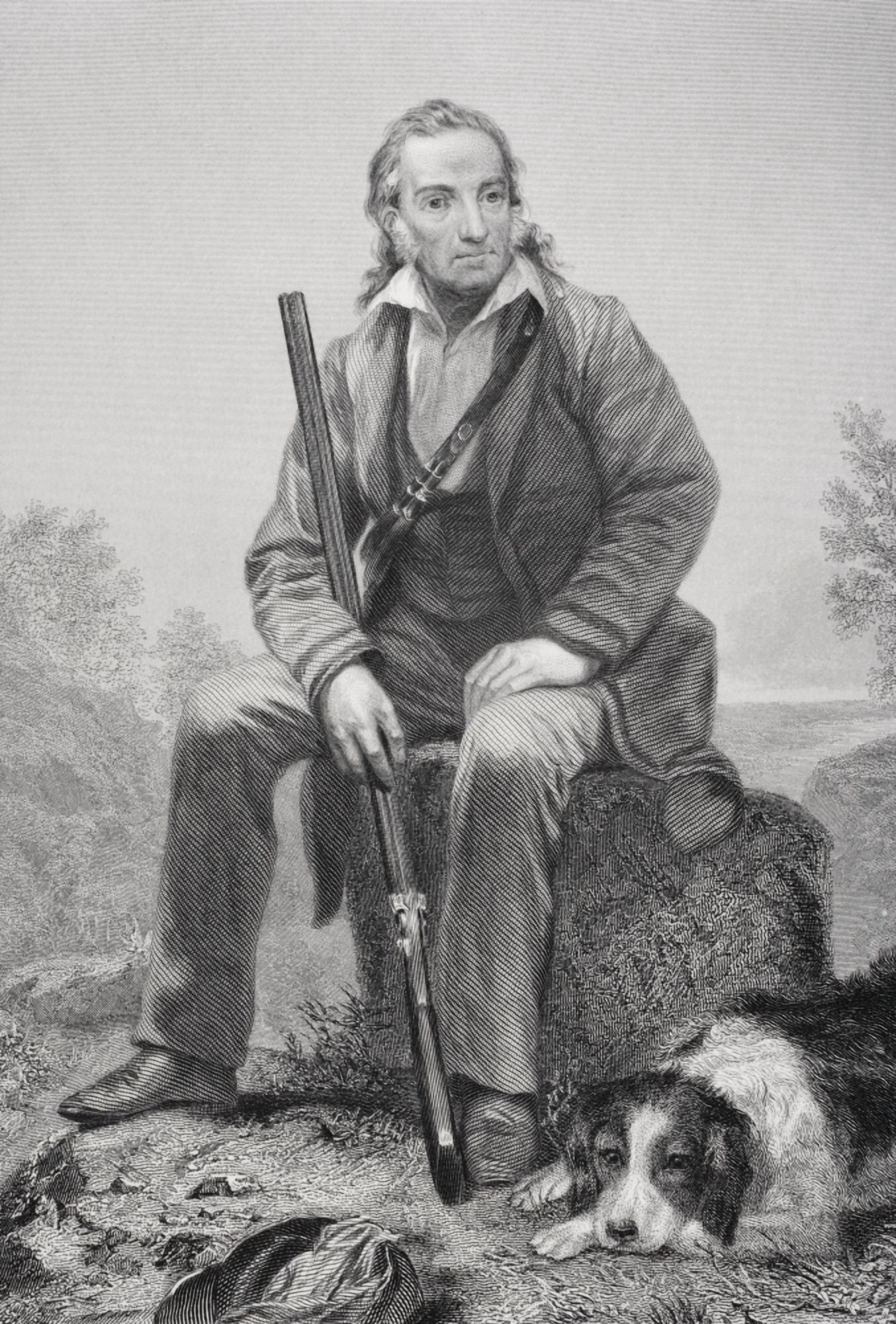 John James Audubon 1785-1851 American Ornithologist Artist And Naturalist From Painting By Alonzo Chappel Canvas Art - Ken Welsh Design Pics (22 x 34)