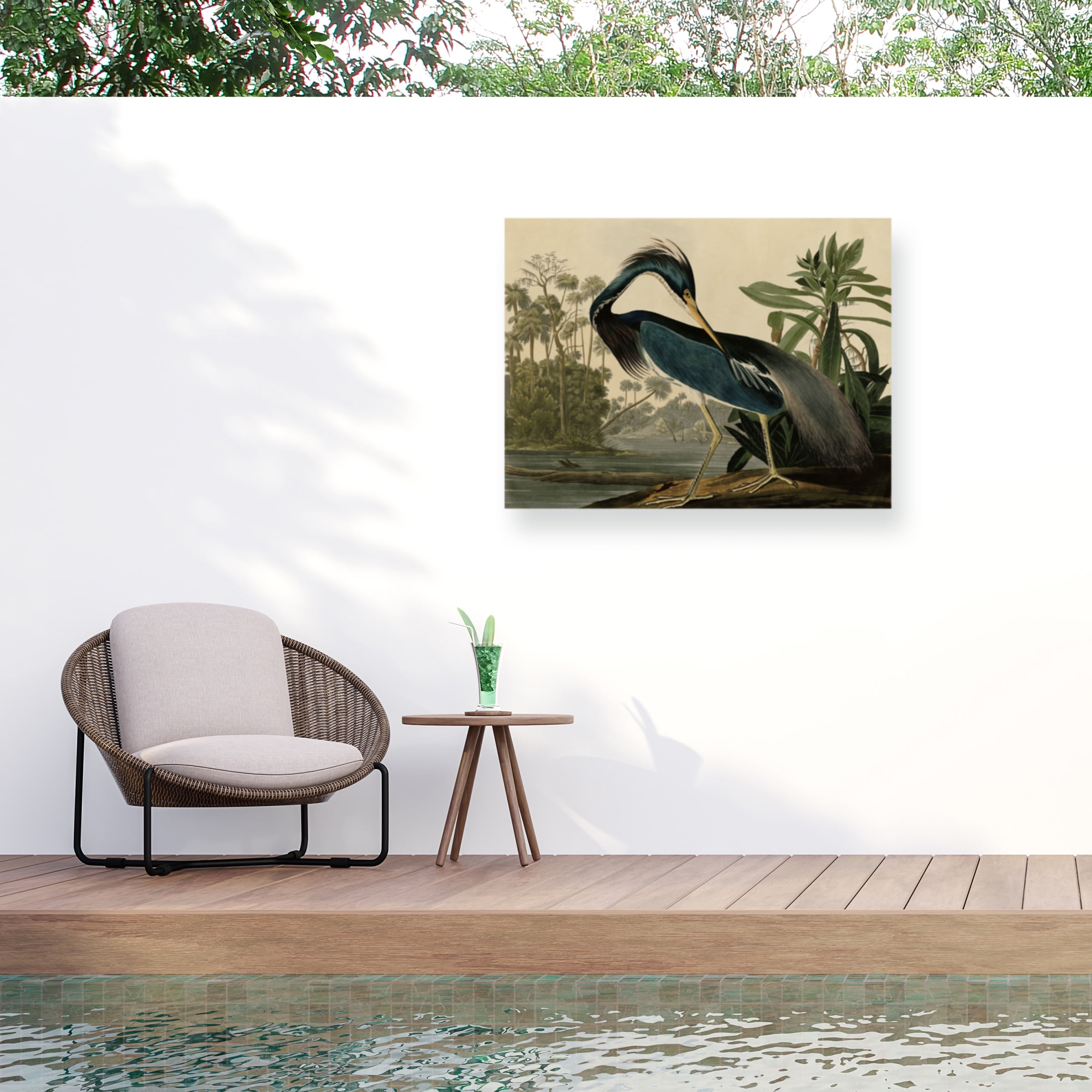 Louisiana Heron All-Weather Outdoor Canvas Wall Art