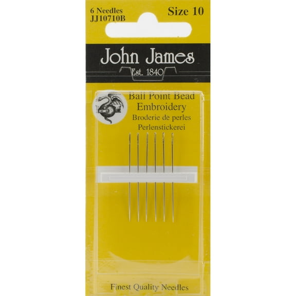 John James Bead Embroidery Hand Needles-Size 10 6/Pkg