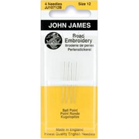 John James Bead Embroidery Hand Needles-Size 12 4/Pkg