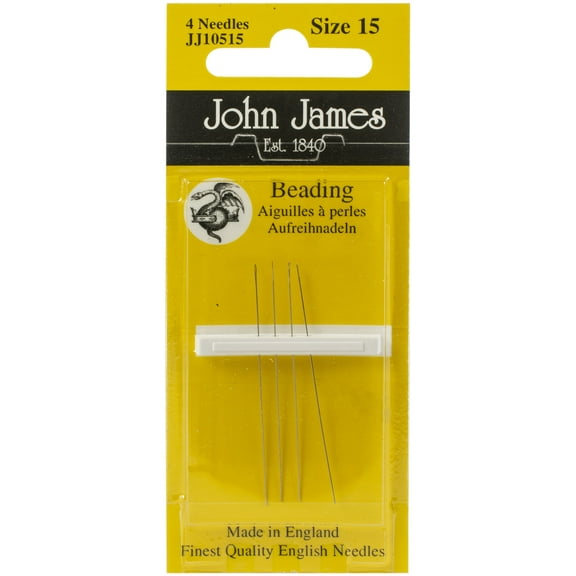 John James Beading Hand Needles-Size 15 4/Pkg