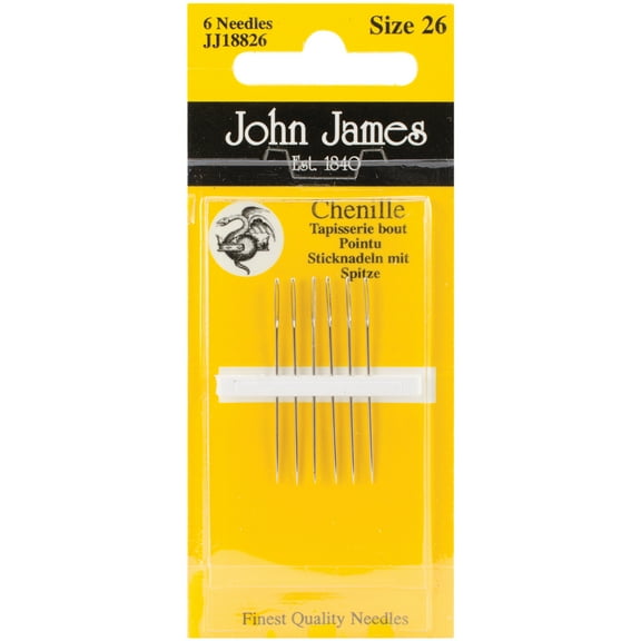 John James Chenille Hand Needles-Size 26 6/Pkg