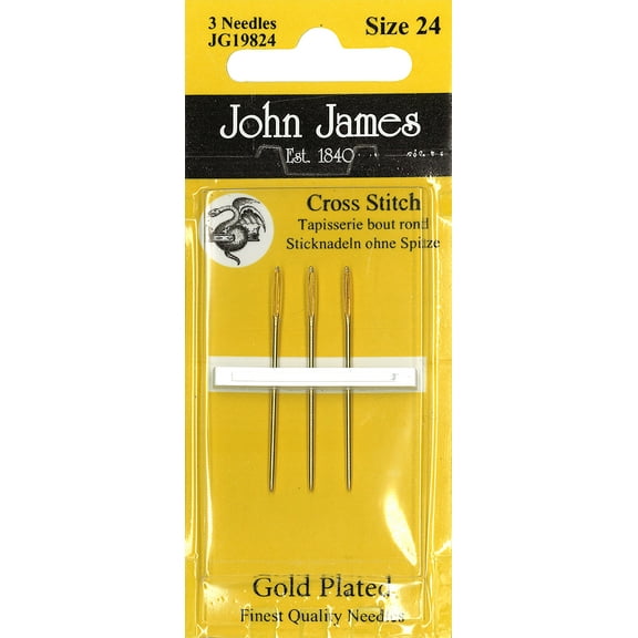John James Gold Tapestry Hand Needles-Size 24 3/Pkg