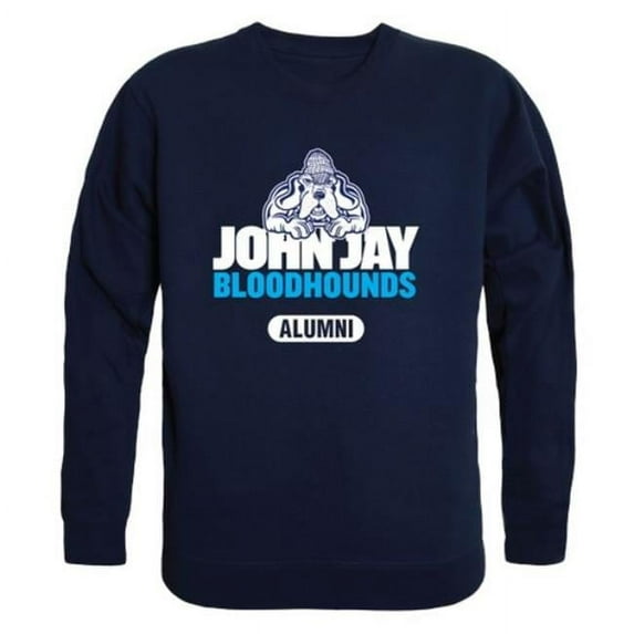 John Jay College Bloodhounds Alumni Fleece Pullover Crewneck Sweatshirt, Navy - 2XL