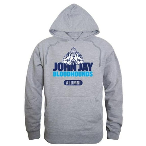 John Jay College of Criminal Justice Bloodhounds Alumni Hoodie, Heather Grey - Large