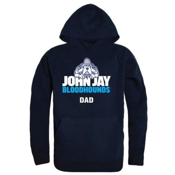 John Jay College of Criminal Justice Bloodhounds Dad Hoodie, Navy - 2XL