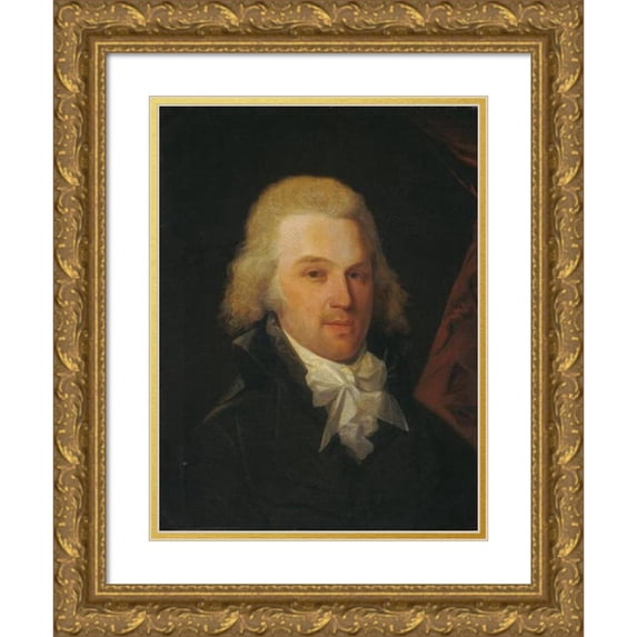 John Johnston 19x24 Gold Ornate Framed and Double Matted Museum Art Print Titled - John Peck (C. 1795)