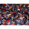 thumbnail image 1 of John Kaldor Arian Burn Out Chiffon Fabric Deep Blue Flowers - per yard, 1 of 3