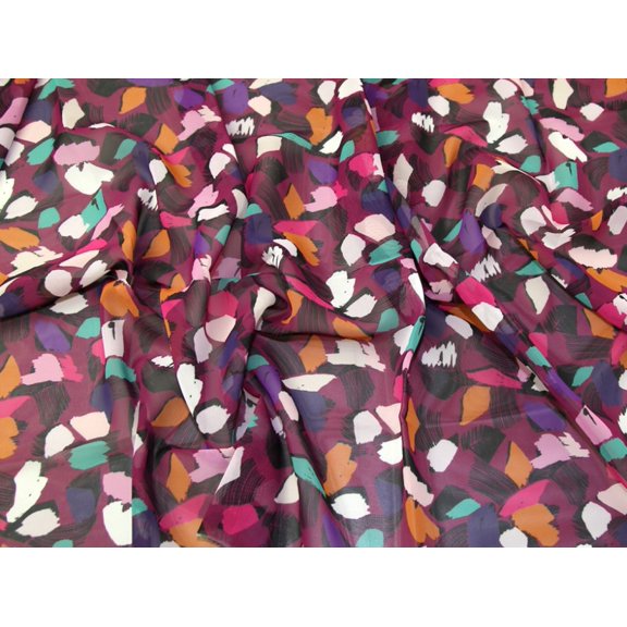 John Kaldor Ice Sheer Chiffon Fabric Magenta - per yard