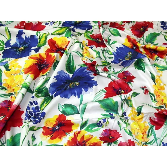 John Kaldor Lizzano Cotton Sateen Fabric White - per yard