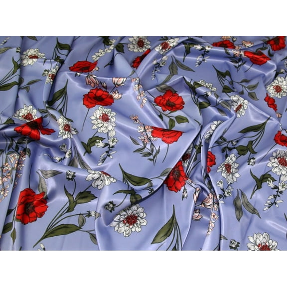 John Kaldor Santa Cruz Stretch Satin Dress Fabric Wedgewood - per yard