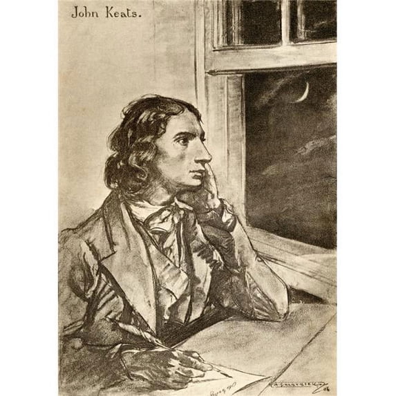 John Keats 1795-1821. English Romantic Lyric Poet. From An Illustration By A.S. Hartrick. Poster Print