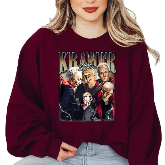 John Kramer Saw Movie Vintage Jigsaw Horror Tobin Bell Billy Puppet Fan Sweatshirt, for men & women, up to size 5XL