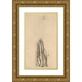 thumbnail image 1 of John La Farge 15x24 Gold Ornate Framed and Double Matted Museum Art Print Titled - Study for Moses - Trinity Church, Boston (1876), 1 of 4