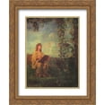 thumbnail image 1 of John LaFarge 2x Matted 20x24 Gold Ornate Framed Art Print 'Decorative Panel, Seated Figure in Yellow', 1 of 2