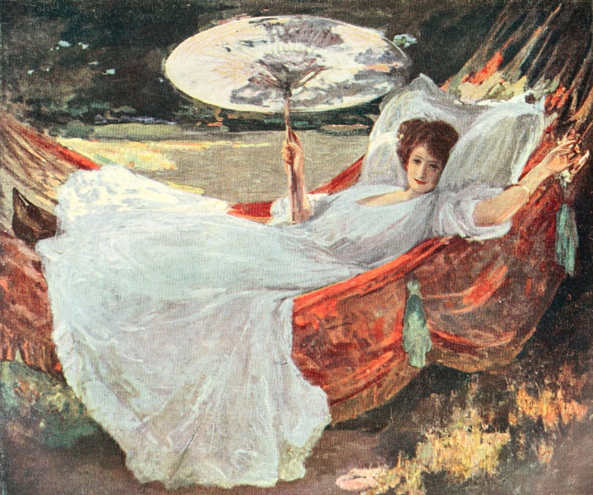John Lavery 1911 The Red Hammock Canvas Art - J Lavery (18 x 24)