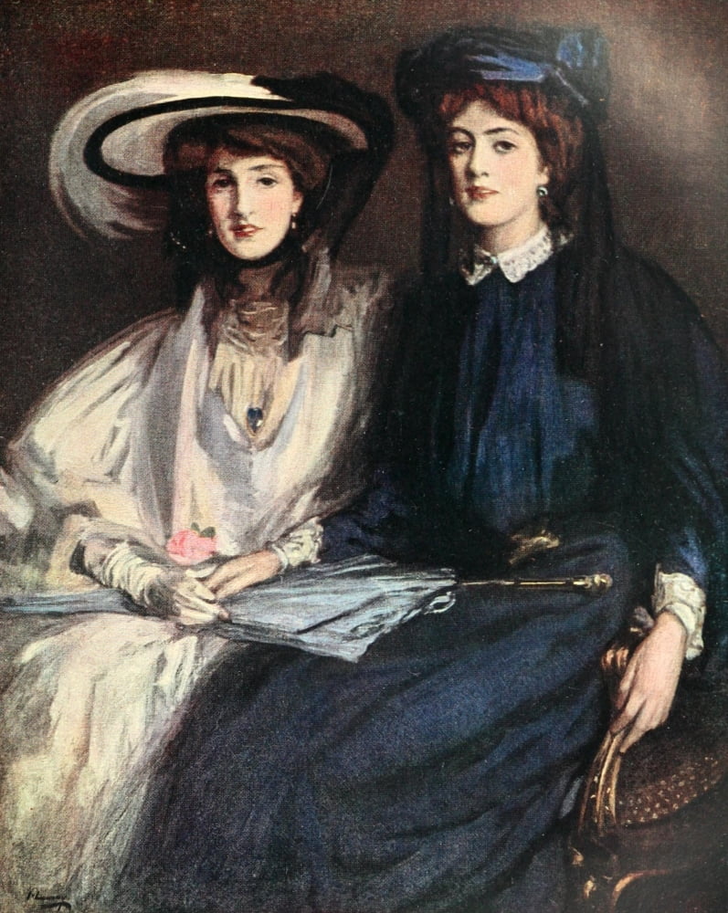 John Lavery 1911 The Sisters Canvas Art - J Lavery (18 x 24)