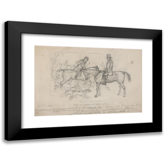 John Leech 14x11 Black Modern Framed Museum Art Print Titled - The Close of the Season