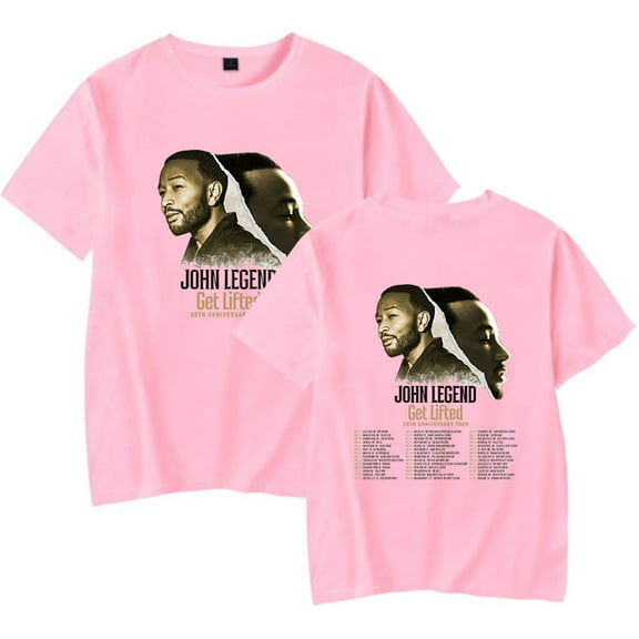 John Legend Get Lifted 20th Anniversary Tour Tshirt Fashion Short Sleeve Hip Hop Tees