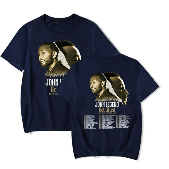 John Legend Get Lifted 20th World Tour 2025 T-Shirts Merch Women Clothes Trend Casual Short Sleeve Top