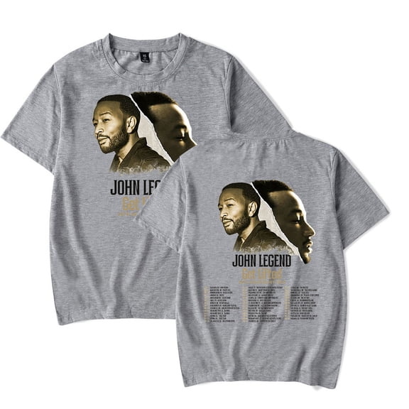 John Legend Get Lifted 20th World Tour 2025 T-Shirts Merch Women Clothes Trend Casual Short Sleeve Top