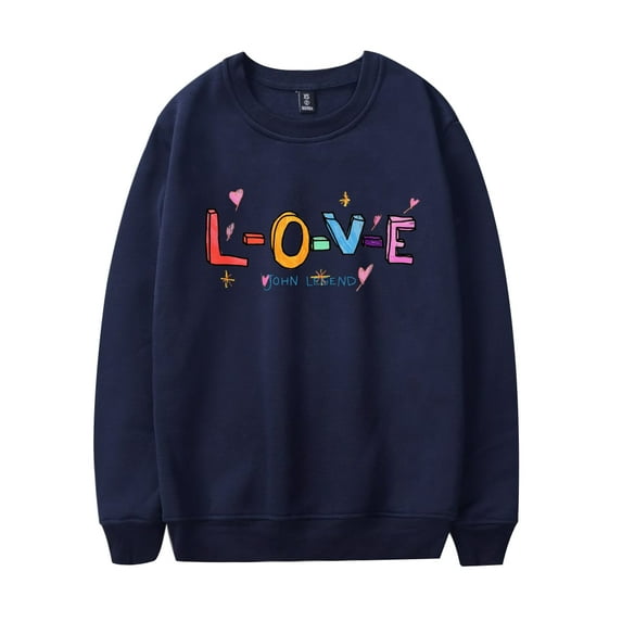 John Legend New Single LOVE Print Sweatshirt O-neck Long Sleeve Fashion Pullovers 2024 New Fashion Streetwear