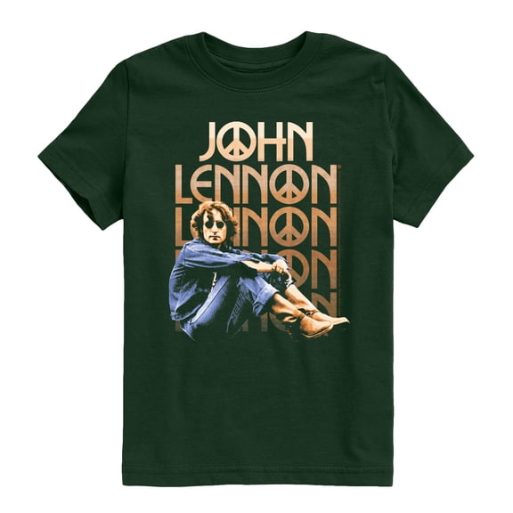 John Lennon - Blue Brown Boys' Short Sleeve Graphic T-Shirt