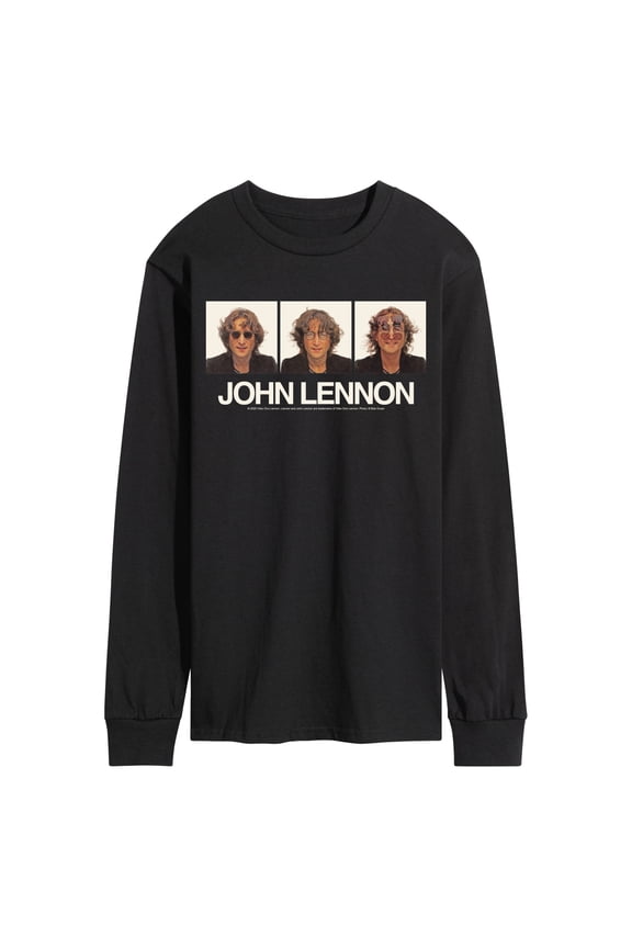 - Glasses Portrait - Men's Long Sleeve Graphic T-Shirt