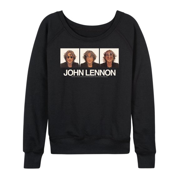 John Lennon - Glasses Portrait - Women's French Terry Long Sleeve Shirt