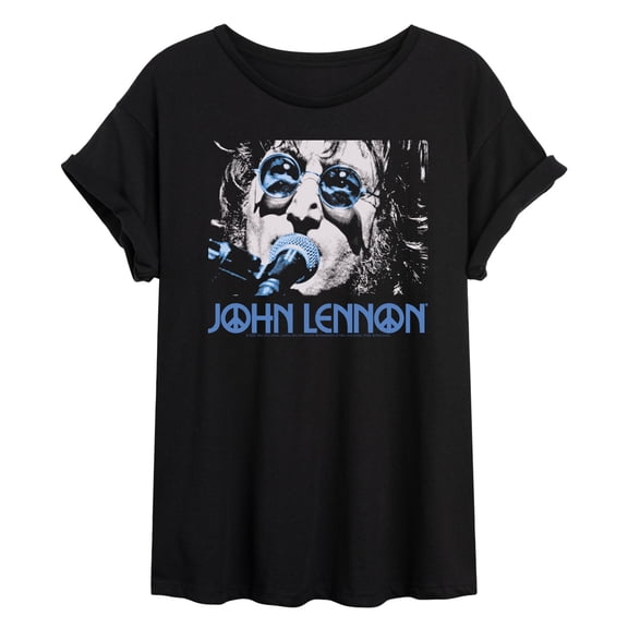 John Lennon - Jl Close Up - Women's Oversized Graphic T-Shirt