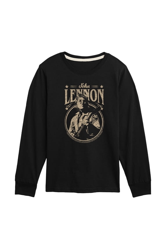 - John Lennon Circle - Youth Boys Long Sleeve Graphic T-Shirt